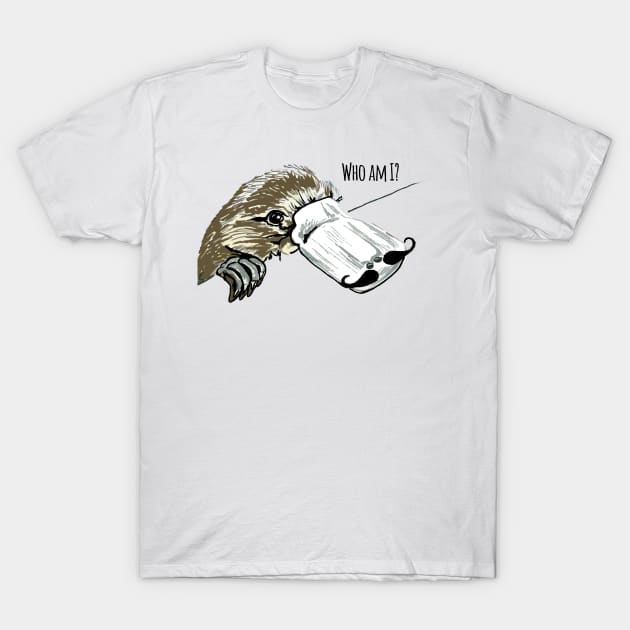 Who am I? Duck-Billed Platypus T-Shirt by drknice